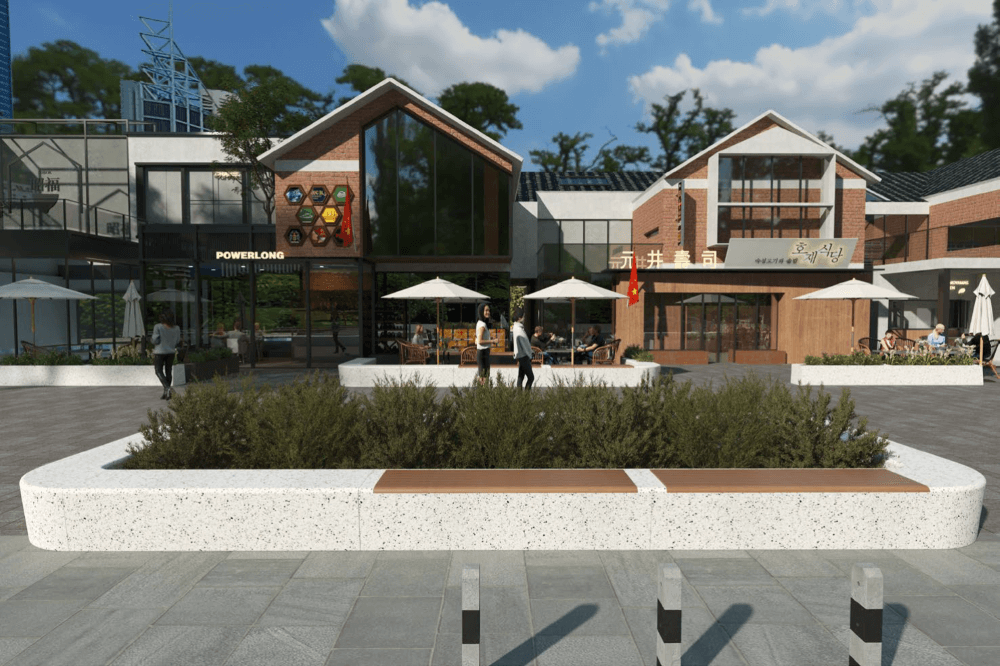 Terrazzo Urban Furniture In Community Space