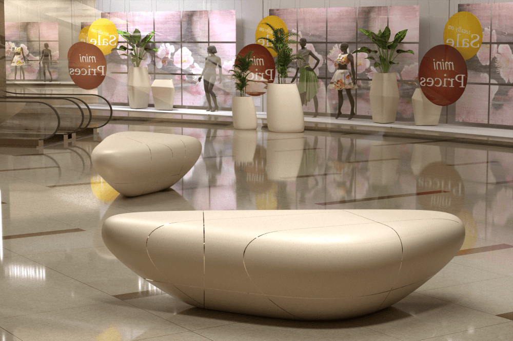 Terrazzo Urban Furniture In Shopping Mall