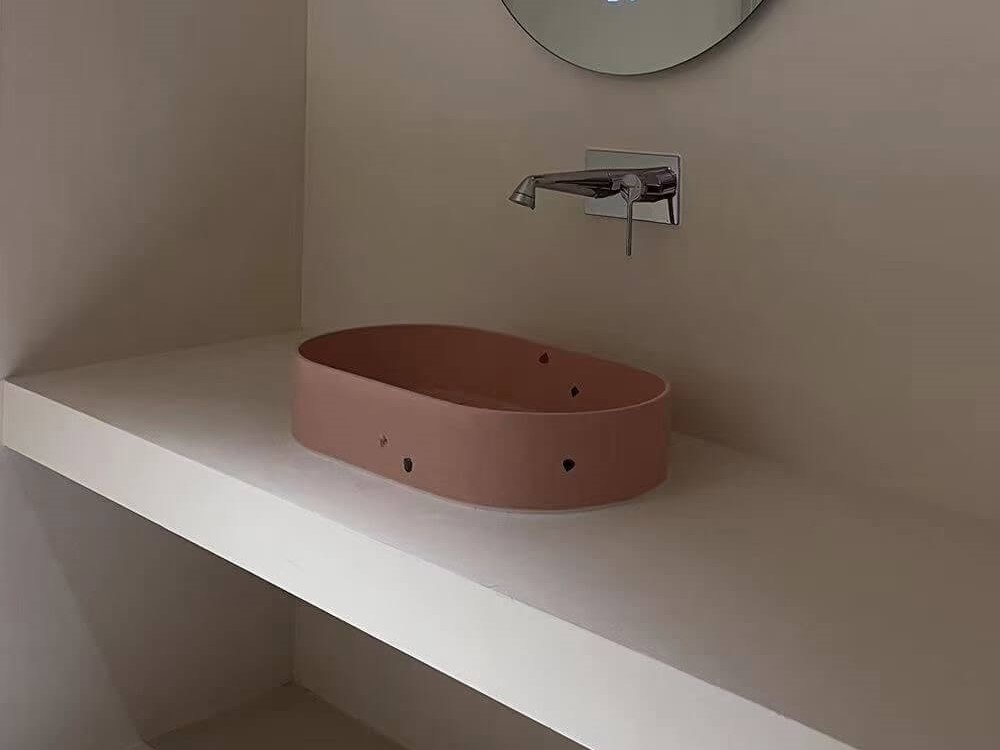 terrazzo counter sink