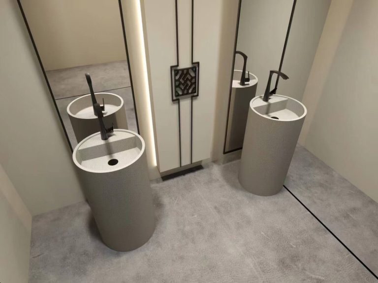 terrazzo pedestal sink (12)
