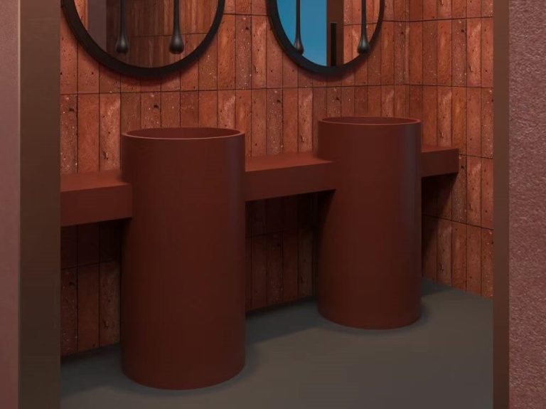 terrazzo pedestal sink (2)