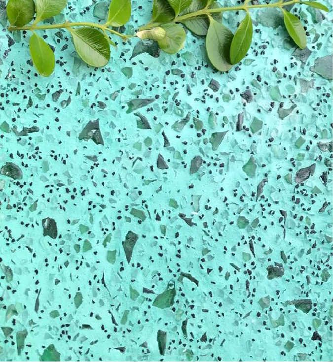 glass terrazzo paver