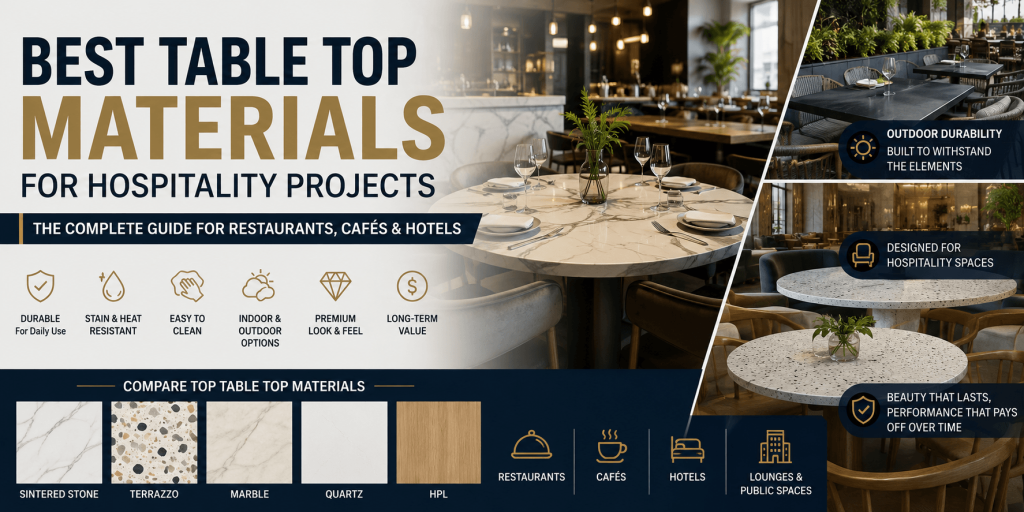 commercial table top materials