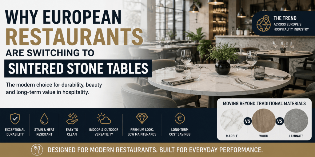 restaurant sintered stone tables