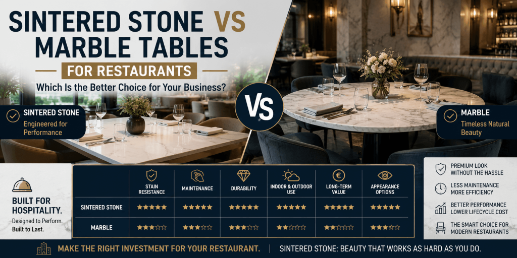 sintered stone vs marble table