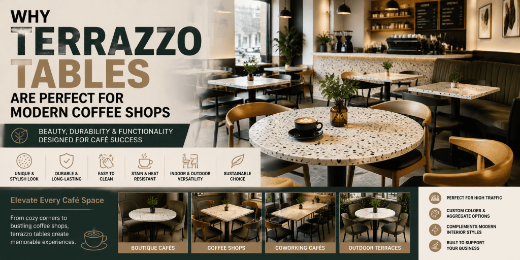 terrazzo coffee shop tables